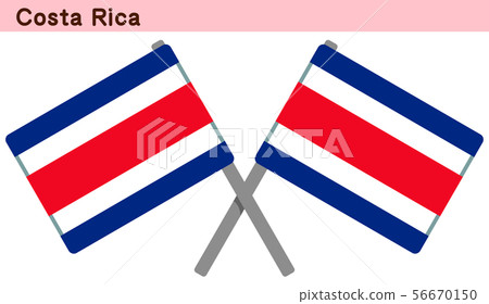 Costa Rica flag crossed 56670150
