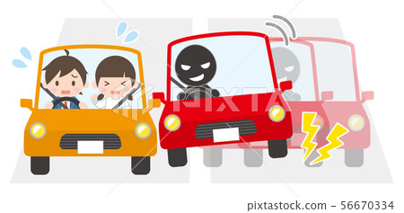 遇到麻煩的乘用車男女 56670334