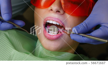 Girl patient in dental clinic 56671687