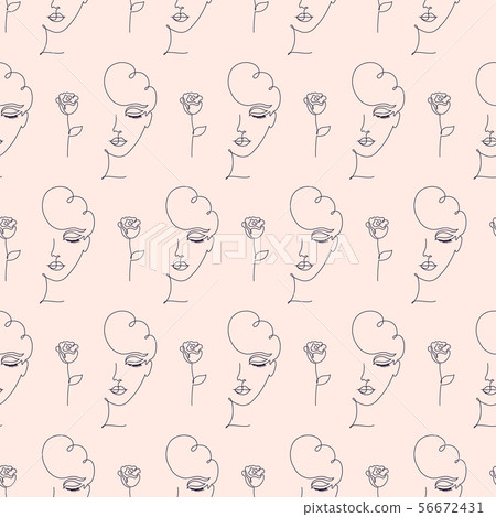pattern with woman face pattern with woman face 56672431