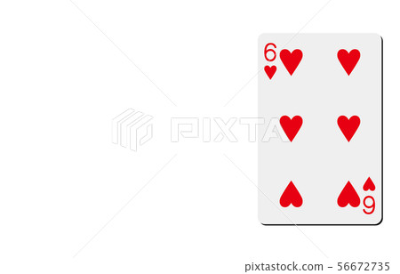 Playing card heart 6 56672735
