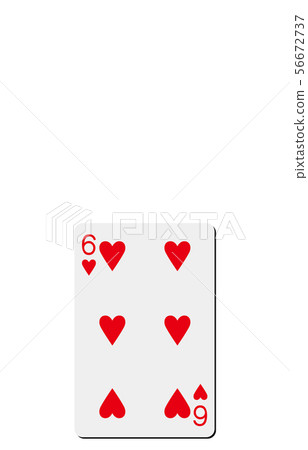 Playing card heart 6 56672737