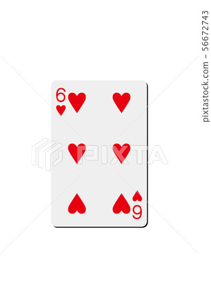 Playing card heart 6 56672743