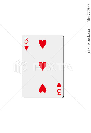 Playing card heart 3 56672760