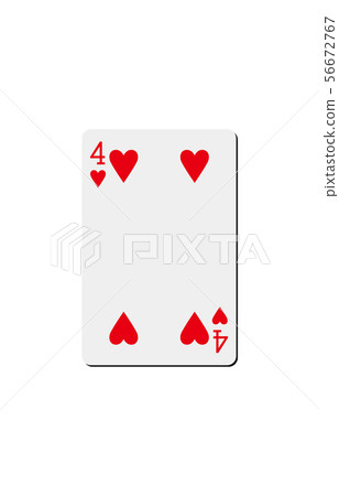 Playing card heart 4 56672767