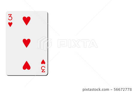 Playing card heart 3 56672778