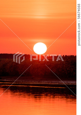 The salmon river in the dusk 56674088