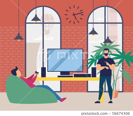 Advertising Poster  Break for Relaxing at Work. 56674306