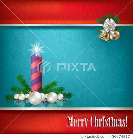 Abstract grunge green background with Christmas 56674817