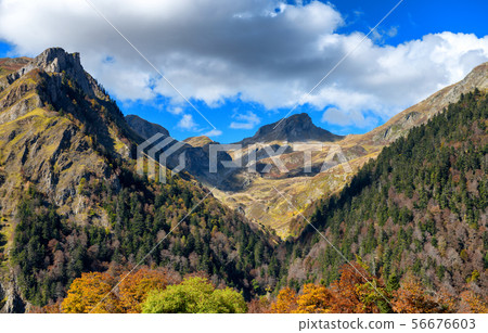 mountain autumn landscape with colorful forest mountain autumn landscape with colorful forest 56676603