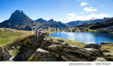 view of Pic Du Midi Ossau in autumn, France, view of Pic Du Midi Ossau in autumn, France, 56676604