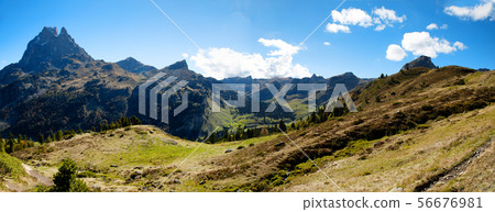 view of Pic Du Midi Ossau in autumn, France, view of Pic Du Midi Ossau in autumn, France, 56676981
