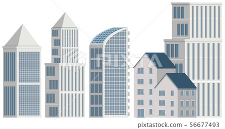 Office buildings on white background 56677493