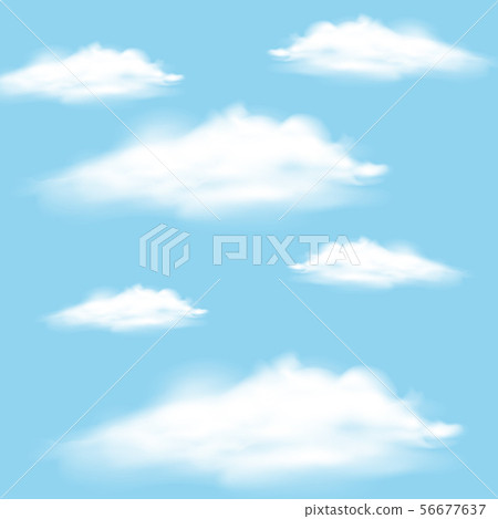 Sky background with clouds floating - Stock Illustration [56677637] - PIXTA