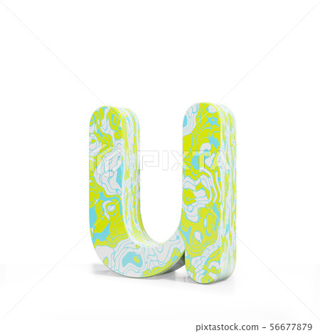 3D rendering letter small U on white background. Signs and symbols. Colorful Alphabet. Textured 3D rendering letter small U on white background. Signs and symbols. Colorful Alphabet. Textured 56677879