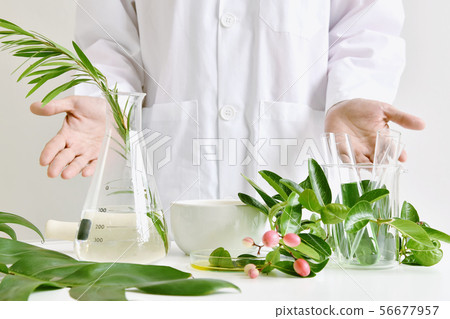 Scientist with natural drug research, Natural 56677957