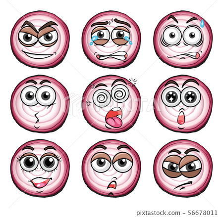 Different facial expressions on onions Different facial expressions on onions 56678011