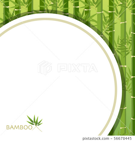 A Green Bamboo Background Template - Stock Illustration [56678445] - PIXTA