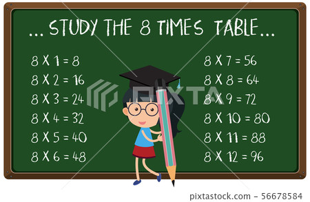 Time Table on the Blackboard - Stock Illustration [56678584] - PIXTA