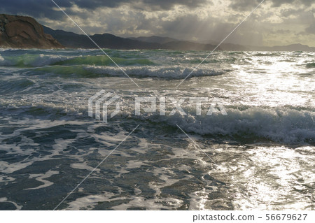 Breathtaking seascape of ocean beach 56679627