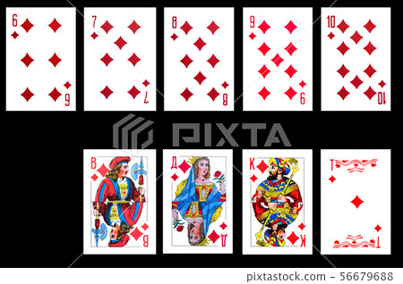 Set of playing card isolated 56679688