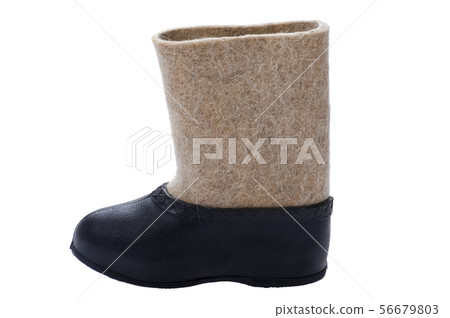 Felt boots on white 56679803