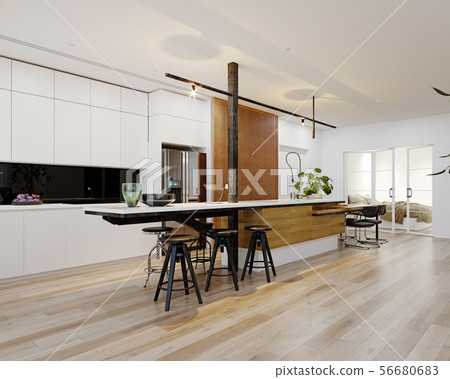 modern kitchen interior. 56680683