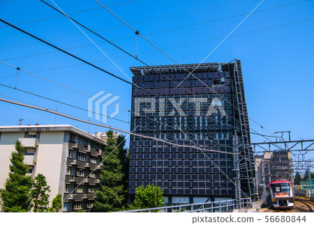 Tokyo cityscape in Japan, Midorigaoka station building Tokyo cityscape in Japan, Midorigaoka station building 56680844