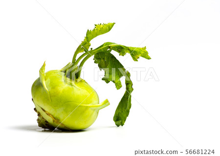 Kohlrabi vegetable isolated on white 56681224
