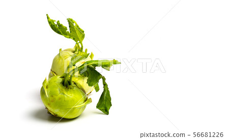 Kohlrabi vegetable isolated on white Kohlrabi vegetable isolated on white 56681226