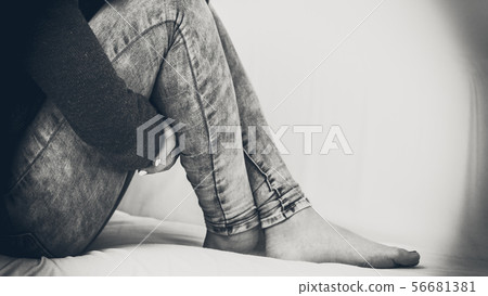 Unhappy and sad woman Unhappy and sad woman 56681381