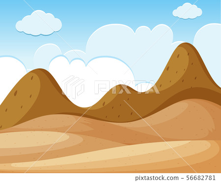 Background scene with desert and mountains Background scene with desert and mountains 56682781