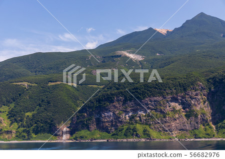 Shiretoko peninsula in summer seen from a pleasure boat (Hokkaido) Shiretoko peninsula in summer seen from a pleasure boat (Hokkaido) 56682976