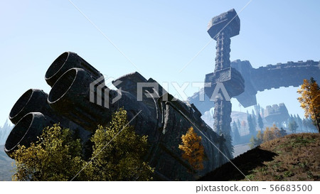 UFO crashed in the forest UFO crashed in the forest 56683500