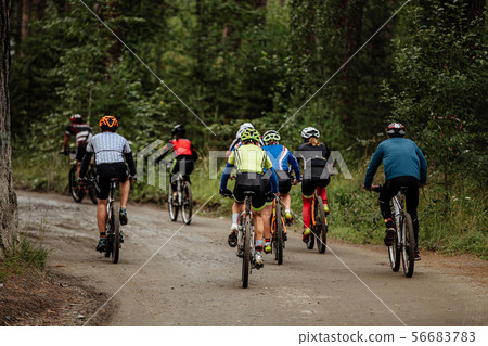 group of cyclists men and women group of cyclists men and women 56683783