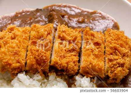 Cutlet curry (pork cut topping beef curry rice). Cutlet curry (pork cut topping beef curry rice). 56683904