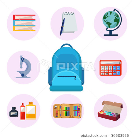 Back to school big set - Stock Illustration [56683926] - PIXTA