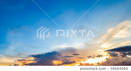 colorful dramatic sky with cloud at sunset colorful dramatic sky with cloud at sunset 56684068
