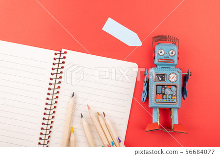 Vintage retro robot tin toy 56684077