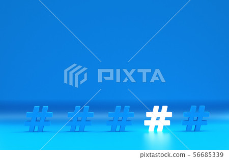 Group of hashtag icon isolated on blue background. Group of hashtag icon isolated on blue background. 56685339