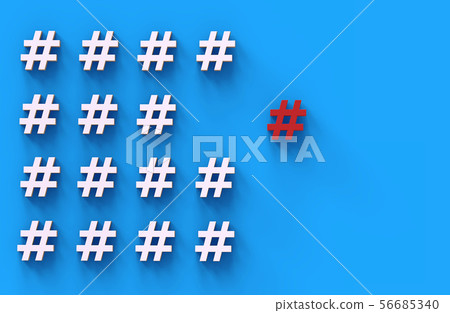Group of hashtag icon isolated on blue background. Group of hashtag icon isolated on blue background. 56685340