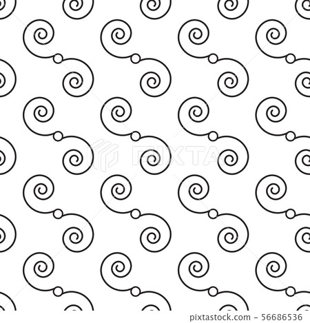 Vector white background. Black regular swirl Vector white background. Black regular swirl 56686536