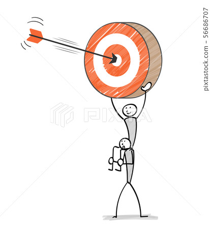 Person who collaborates with bow and arrow 56686707