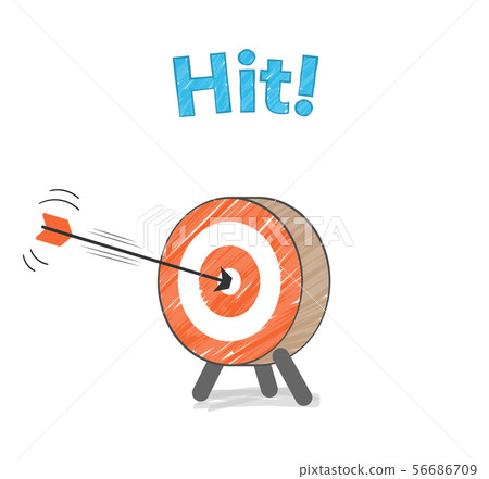 Bow and arrow hit 56686709