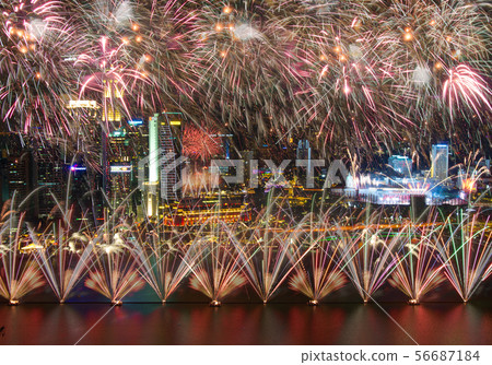 Fireworks (Singapore National Day) Fireworks (Singapore National Day) 56687184