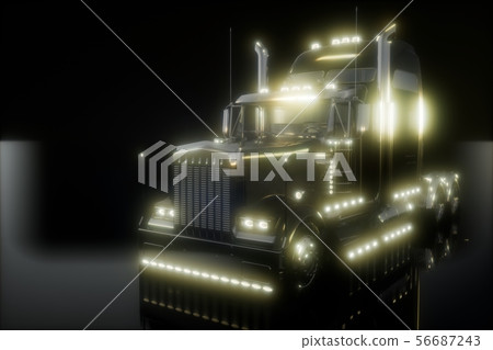 bright american lorry track in studio 56687243