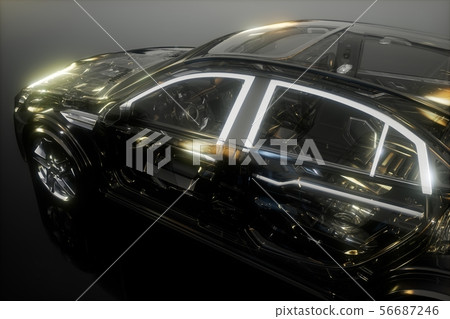 engine and other parts visible in car 56687246