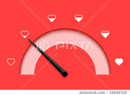 Love meter heart indicator. Love day full test valentine background card progress 56688308