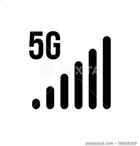 5G signal icon bars. Network mobile wireless 5g symbol 5G signal icon bars. Network mobile wireless 5g symbol 56688389