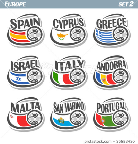 Vector logo for football flags 56688450